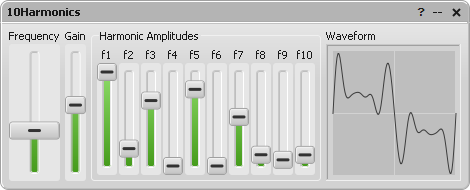 10Harmonics parameter editor window